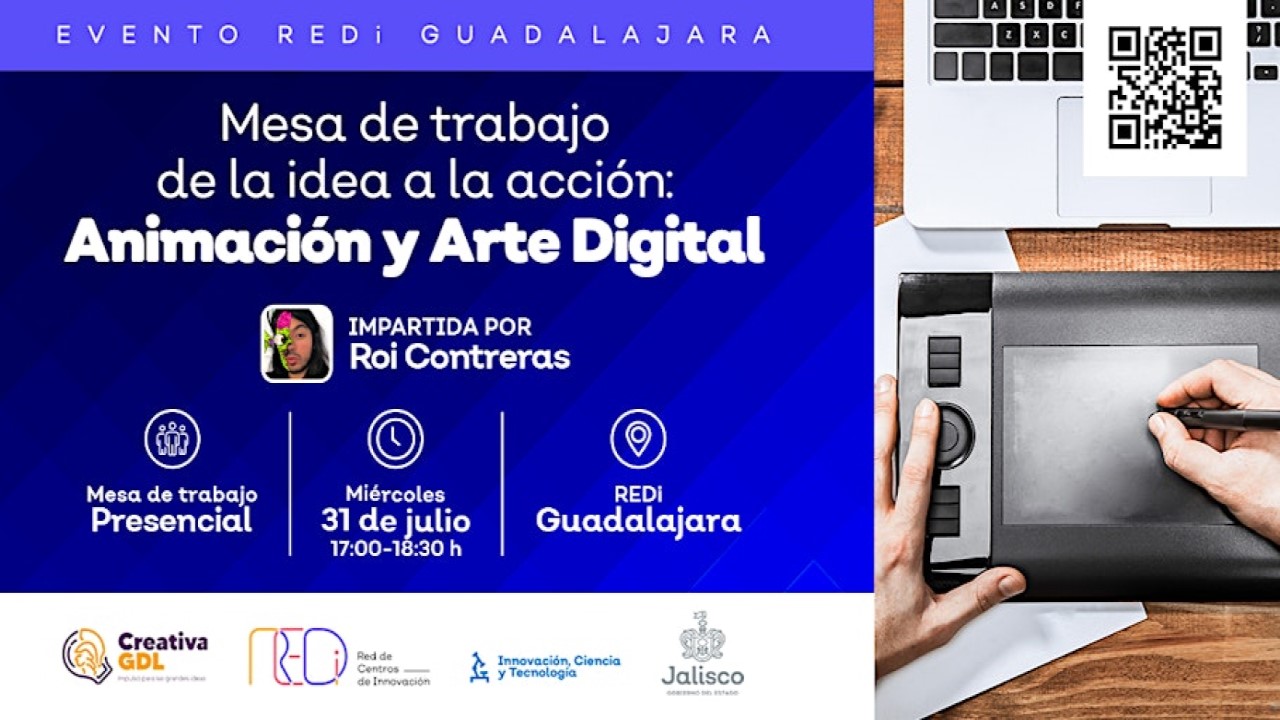 Mesa de trabajo de la idea a la acción: Animación y Arte Digital