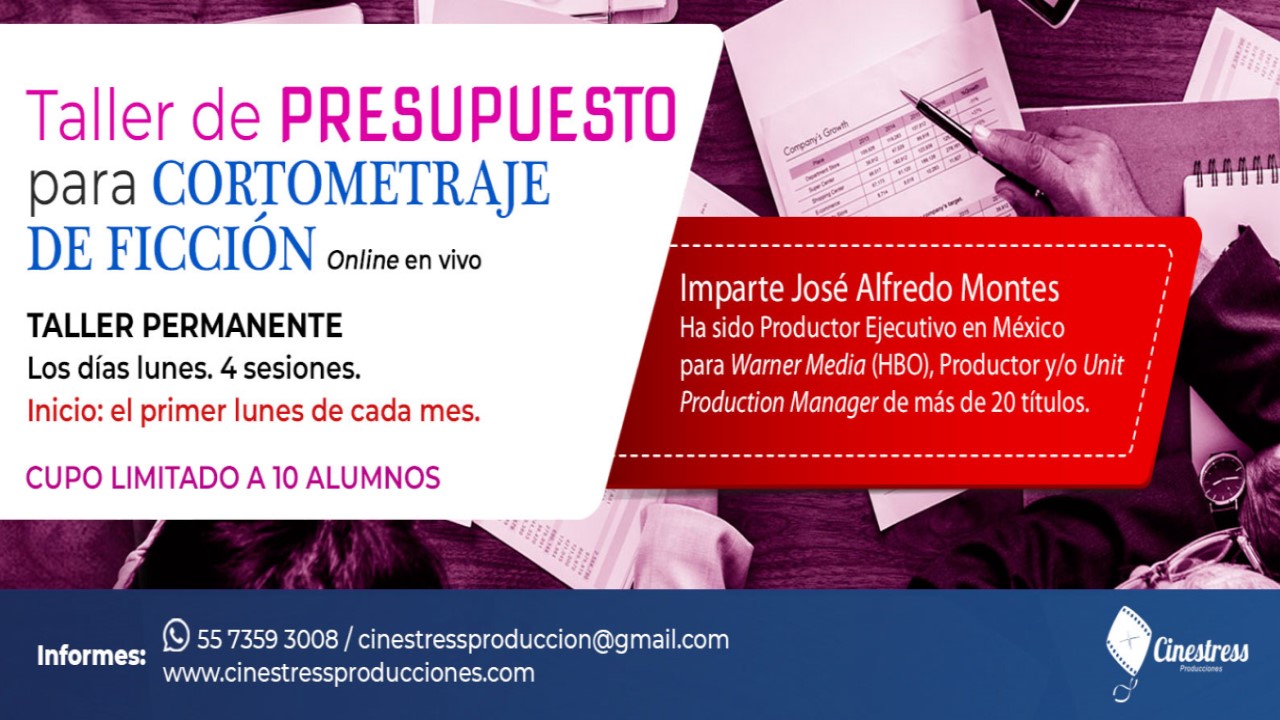 Taller de presupuesto para cortometraje de ficción