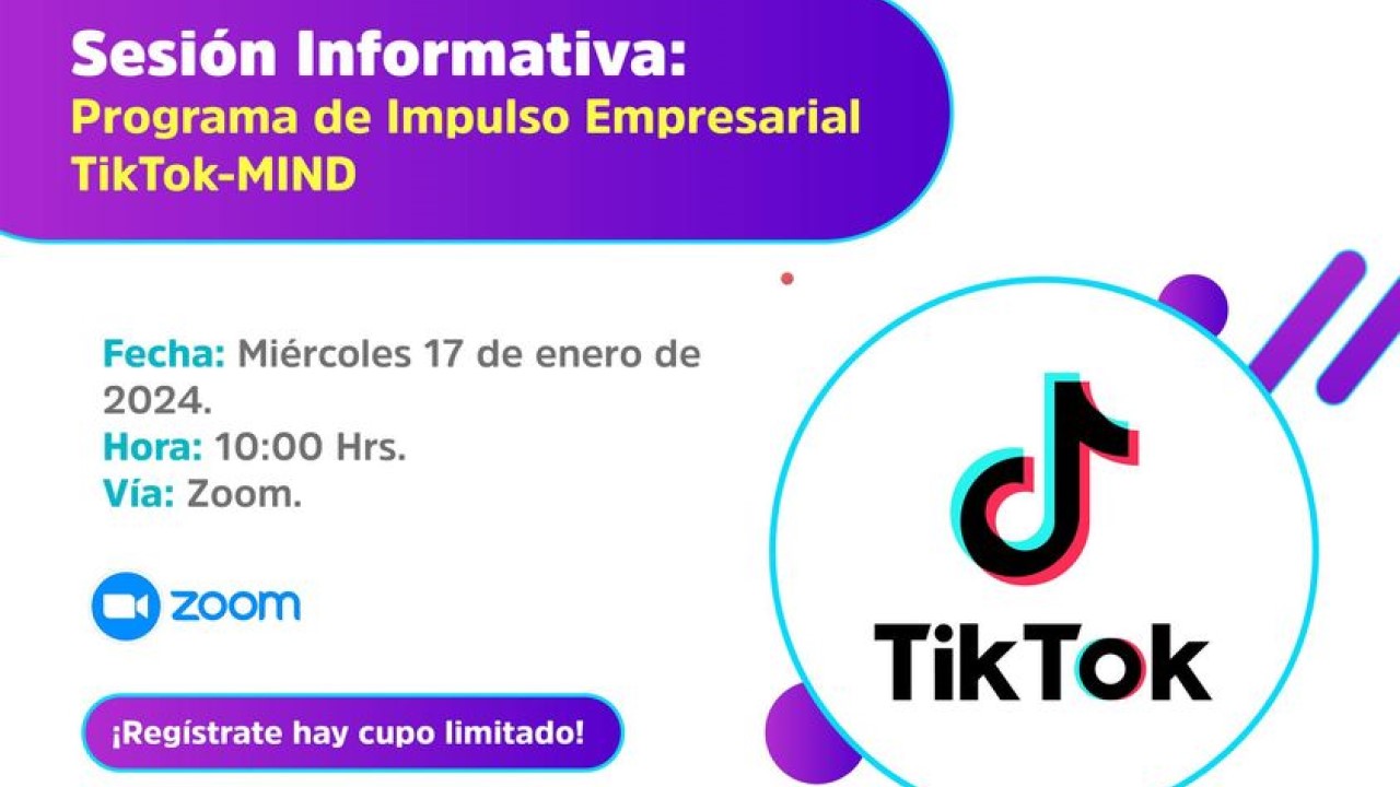 Sesión Informativa del Programa de Impulso Empresarial TikTok – MIND